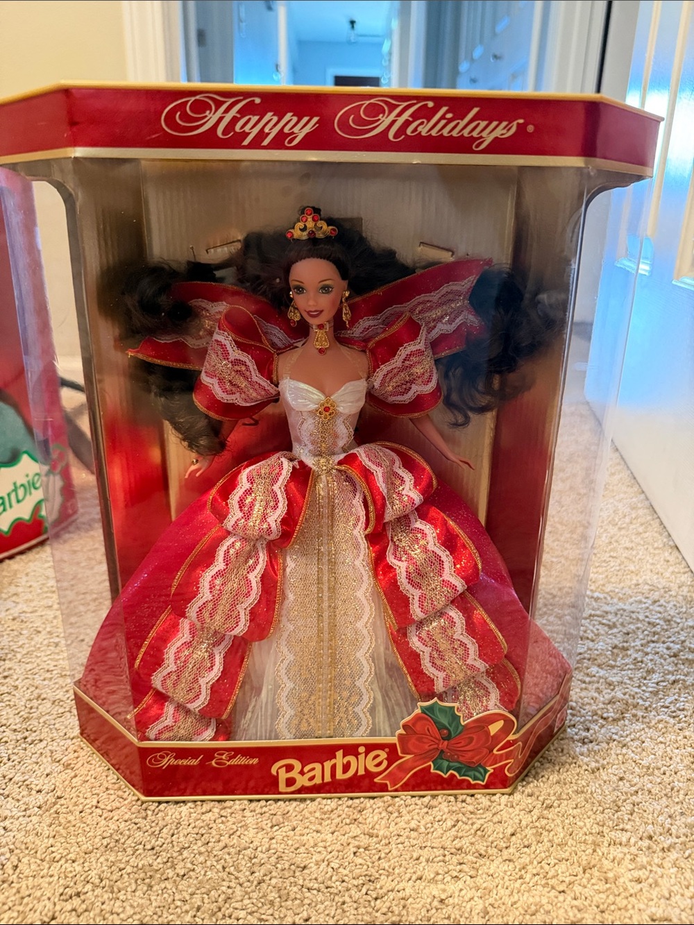 Barbie Holiday Special Edition Red, White & Gold Gown Doll